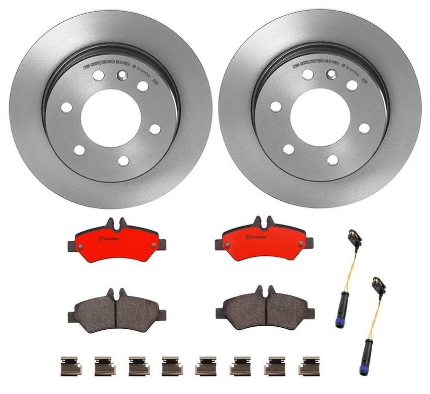 Mercedes Sprinter Brembo Brakes Kit - Pads and Rotors Rear (298mm) (Ceramic) - Brembo 1535114KIT